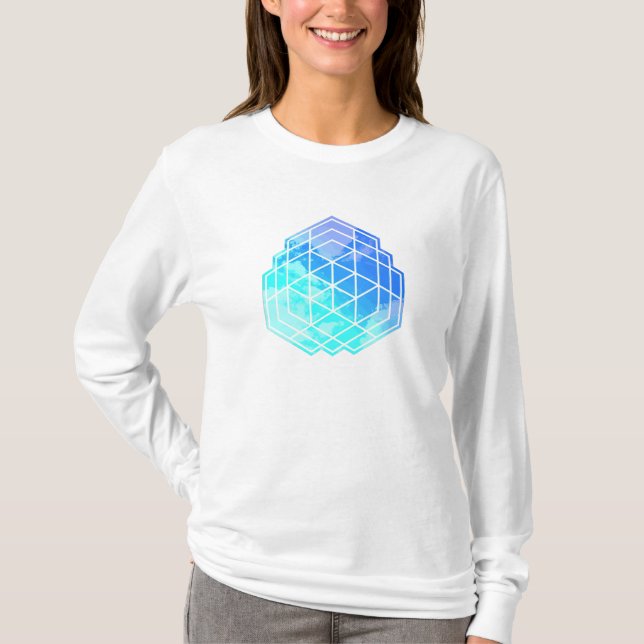 T-shirt Nuages de géométrie (Devant)