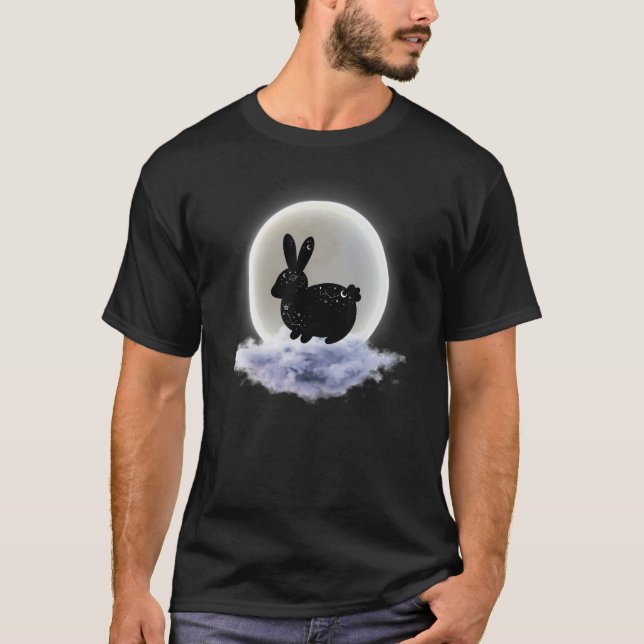 T-shirt Nuages De Lune Et Astrologie De Lapin Divinité Pag (Devant)