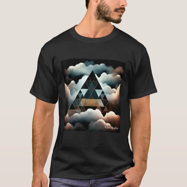 T-shirt Nuages et Triangles 2 (Devant)