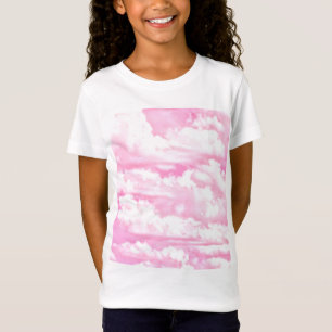 T-Shirt Nuages Festifs Rose