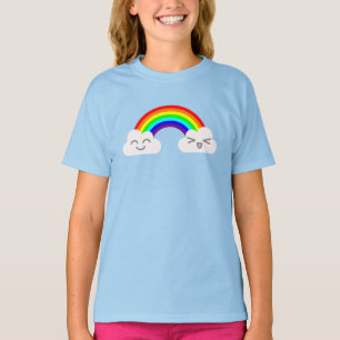 T-shirt Nuages Mignons et Arc-en-Ciel