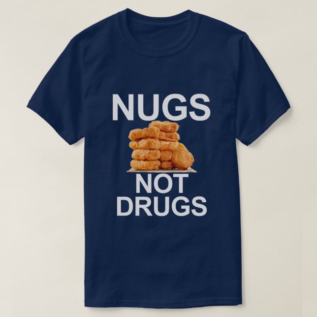 T-SHIRT NUAGES NON DROGUES, POULET NUGGET (Design devant)