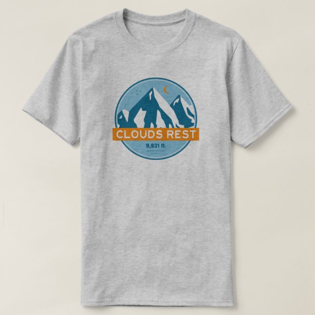 T-shirt Nuages Reste Mountain Yosemite Stars Lune (Design devant)