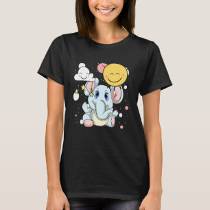 T-shirt Nuages Safari Afrique Zoo Animal mignonne Baby Ele