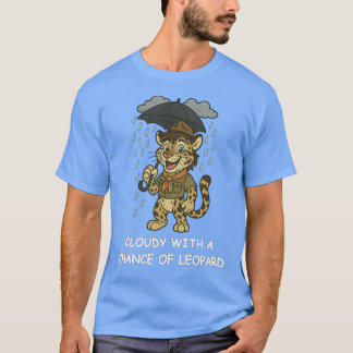 T-shirt Nuageux avec une chance de léopard