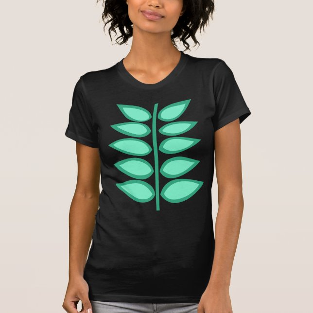 T-shirt Nuances de Plante rétro vert (Devant)