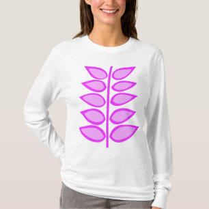 T-shirt Nuances Plantes rétro de Magenta rose