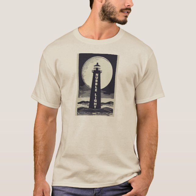 T-shirt Nubble Light Maine Phare Lune (Devant)