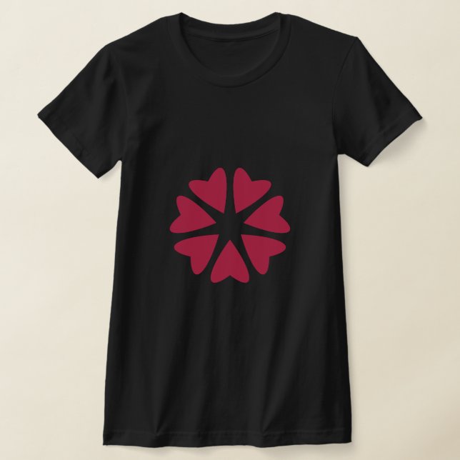 T-shirt Nucléaire - magenta rouge - image. (Poser)