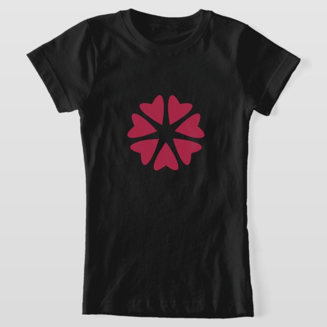 T-Shirt Nucléaire - magenta rouge - image. (Poser)