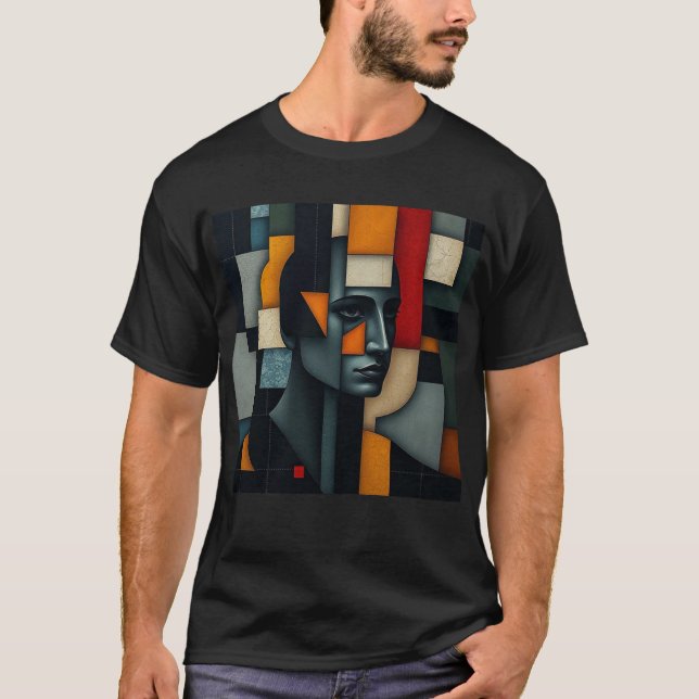 T-shirt NUES Cubiste Abstrait 3 (Devant)