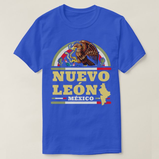 T-shirt Nuevo Leon Mexico Mapa Bandera Mexicana Mexican St (Design devant)