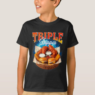 T-shirt Nugget de poulet de hamburger de restauration rapi
