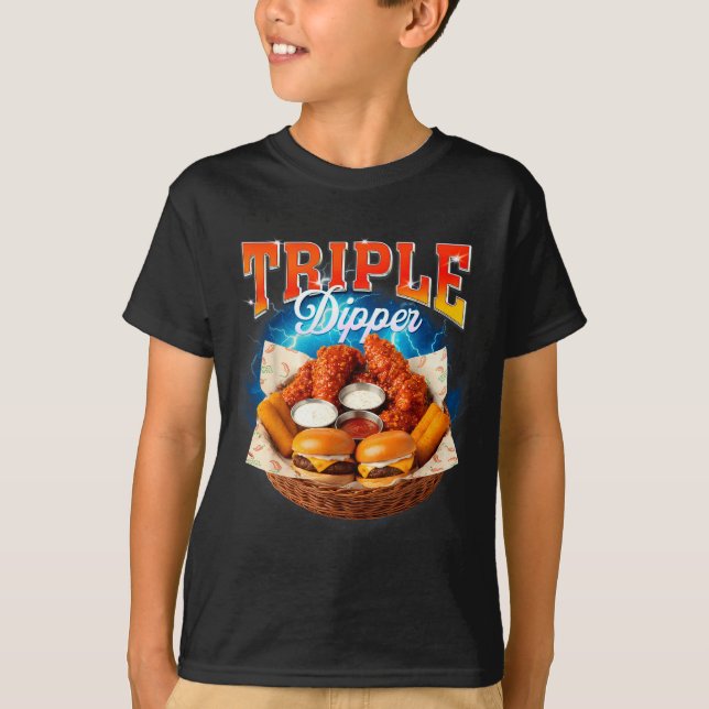 T-shirt Nugget de poulet de hamburger de restauration rapi (Devant)