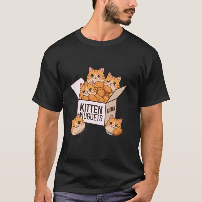 T-shirt Nuggets de chaton Box Delight drôle de jeu de mots (Devant)