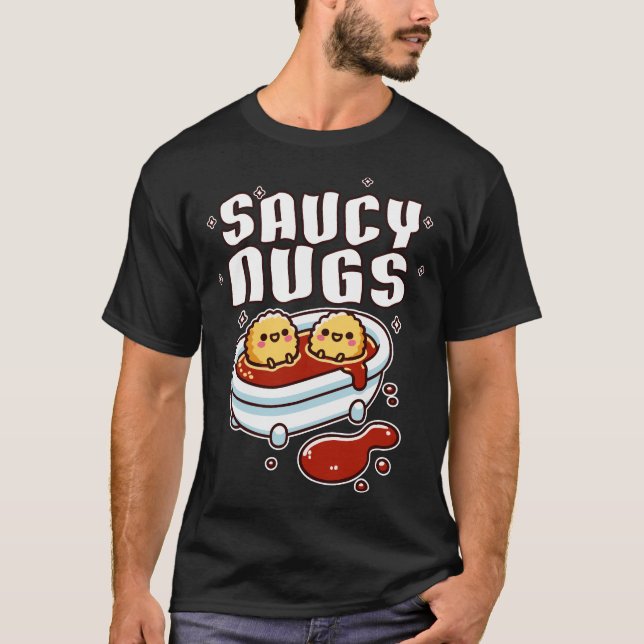 T-shirt Nuggets de poulet à la soupe (Devant)