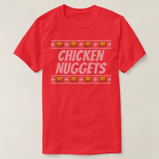 T-shirt Nuggets de poulet de Noël (Design devant)