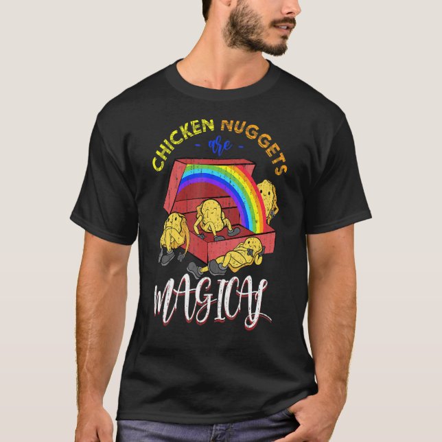 T-shirt Nuggets de poulet Magiques de restauration rapide (Devant)