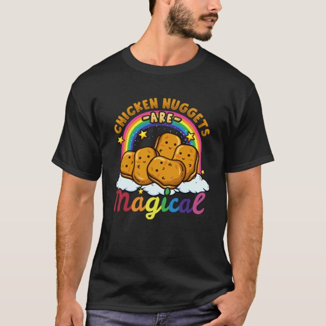 T-shirt Nuggets de Poulet Nourriture Restauration Rapide A (Devant)