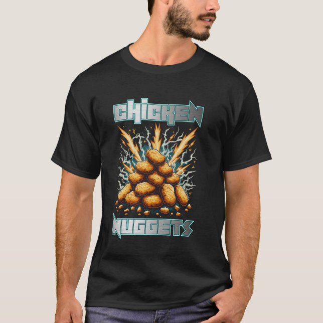 T-shirt Nuggets de Poulet Puissance et Foudre (Devant)