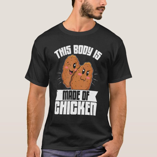T-shirt Nuggets de Poulet Restauration Rapide Recette Alim (Devant)