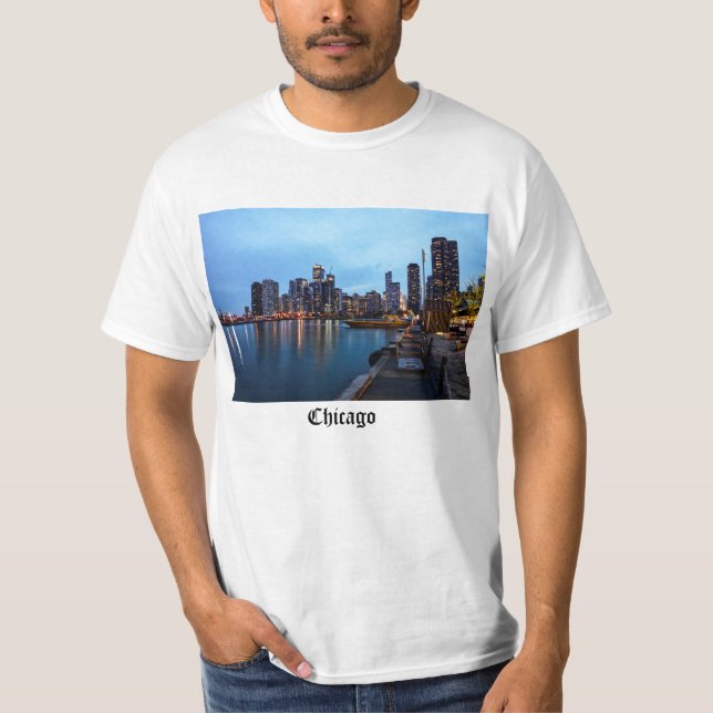 T-shirt Nuit À Navy Pier (Devant)