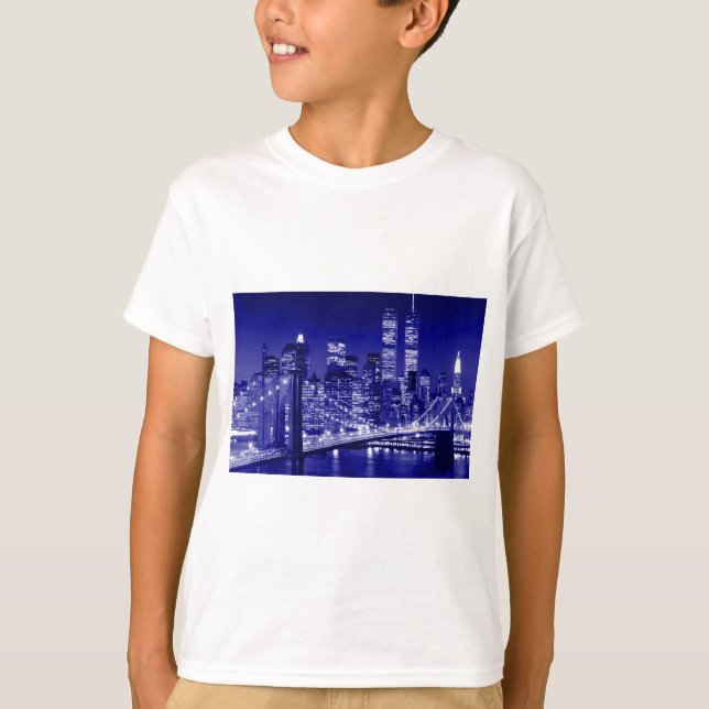 T-shirt Nuit bleue à New York (Devant)