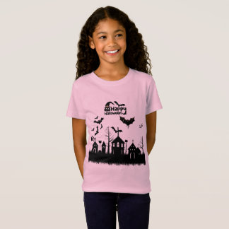 T-Shirt Nuit d'automne ensorcelée rose
