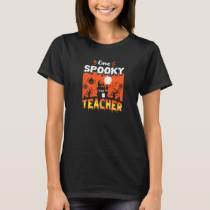 T-shirt Nuit de Château Hanté d'Halloween Sombre et Effray