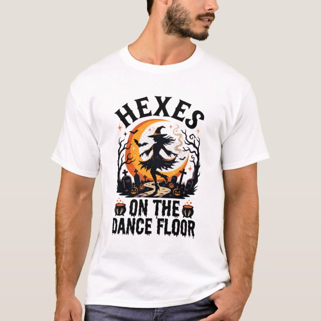 T-shirt Nuit de danse de sorcière d'Halloween (Devant)