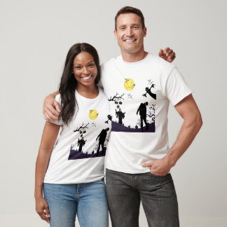 T-shirt Nuit de Halloween ensorcelante blanche