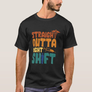 T-shirt Nuit Départ Nuit Nuit Nuit Nuit Infirmière Nour