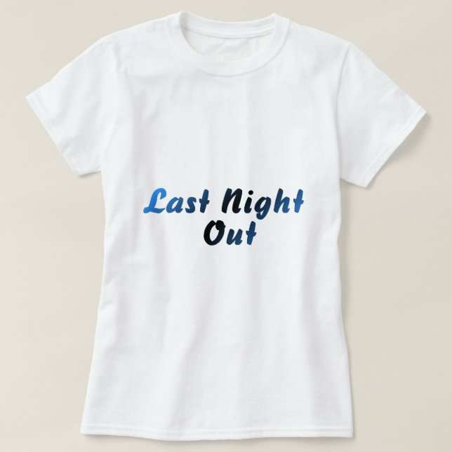 T-shirt Nuit dernière (bleu) (Design devant)