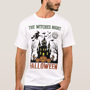 T-shirt Nuit des sorcières Halloween Château hanté Sorcièr
