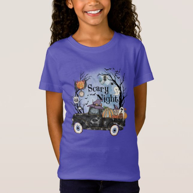 T-Shirt Nuit d'Halloween effrayant (Devant)