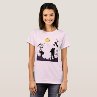 T-shirt Nuit d'Halloween envoûtante rose pâle
