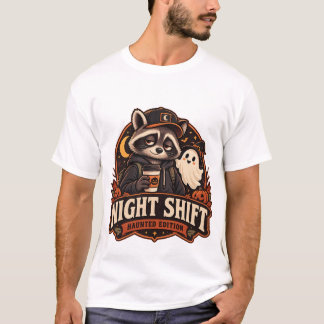 T-shirt Nuit d'Halloween vintage Raton laveur de l'équipe