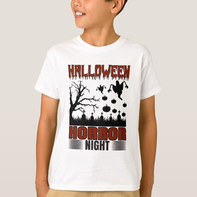 T-shirt Nuit d'horreur d'Halloween (Devant)