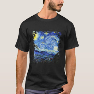 T-shirt Nuit Étoile Coupée Par Vincent Van Gogh   Fameux P