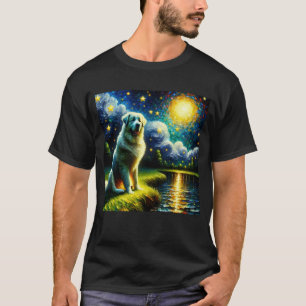 T-shirt Nuit étoilée Grand Pyrénées Chien Van Gogh Lover