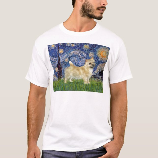 T-shirt Nuit étoilée - Norwich Terrier (Devant)
