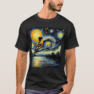 T-shirt Nuit étoilée Oriole Van Gogh Oiseau Lover