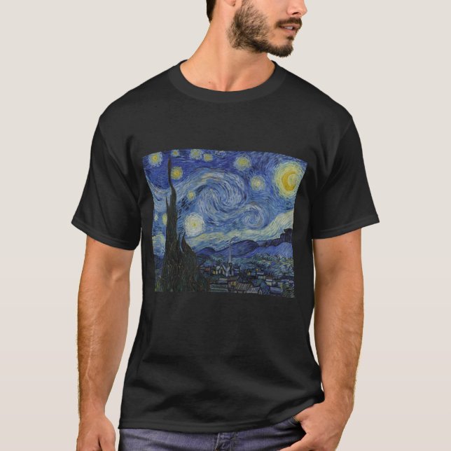 T-shirt Nuit étoilée par Van Gogh (Devant)