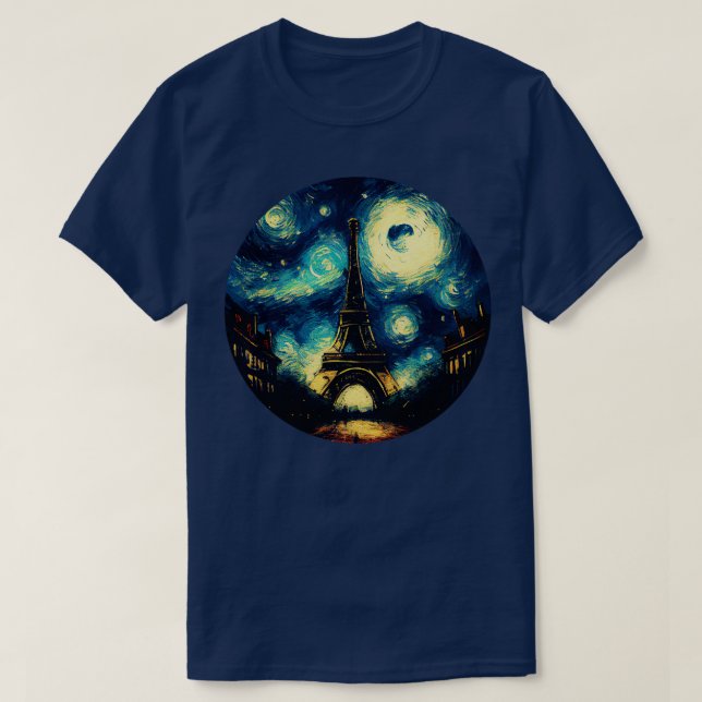 T-shirt Nuit étoilée Paris (Design devant)
