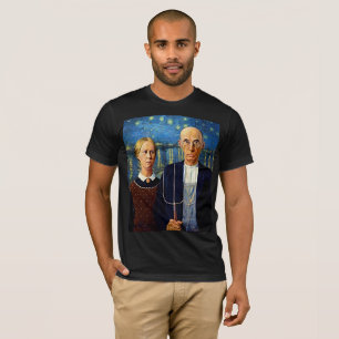 T-shirt Nuit gothique américaine étoilée