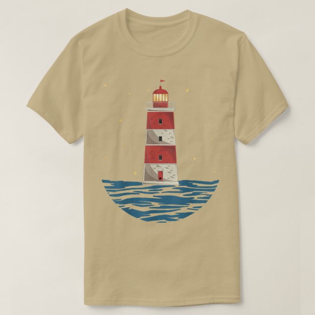 T-shirt Nuit Nautique Ocean Phare (Design devant)