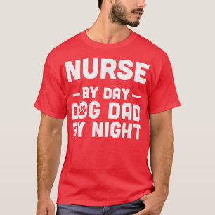 T-shirt Nuit Nourriture Par Jour Chien Papa