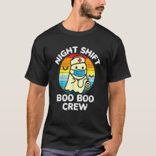 T-shirt Nuit Shift Nurft Ghost Boo Boo Crew Halloween