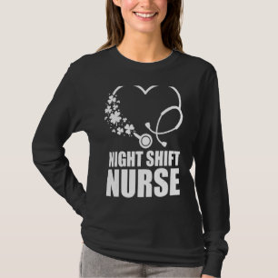 T-shirt Nuit Shift Nurft St Patrick S Day Stethoscope Hea