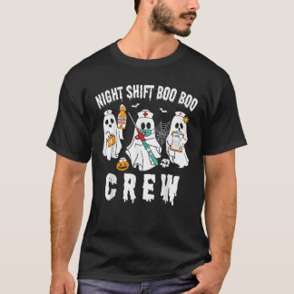 T-shirt Nuit Shift Nurse Cute Health Worker Halloween Gho